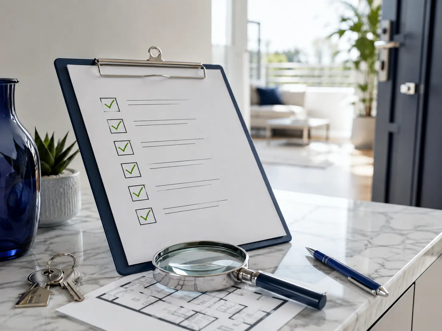 Checklist documental sobre el plano de una vivienda