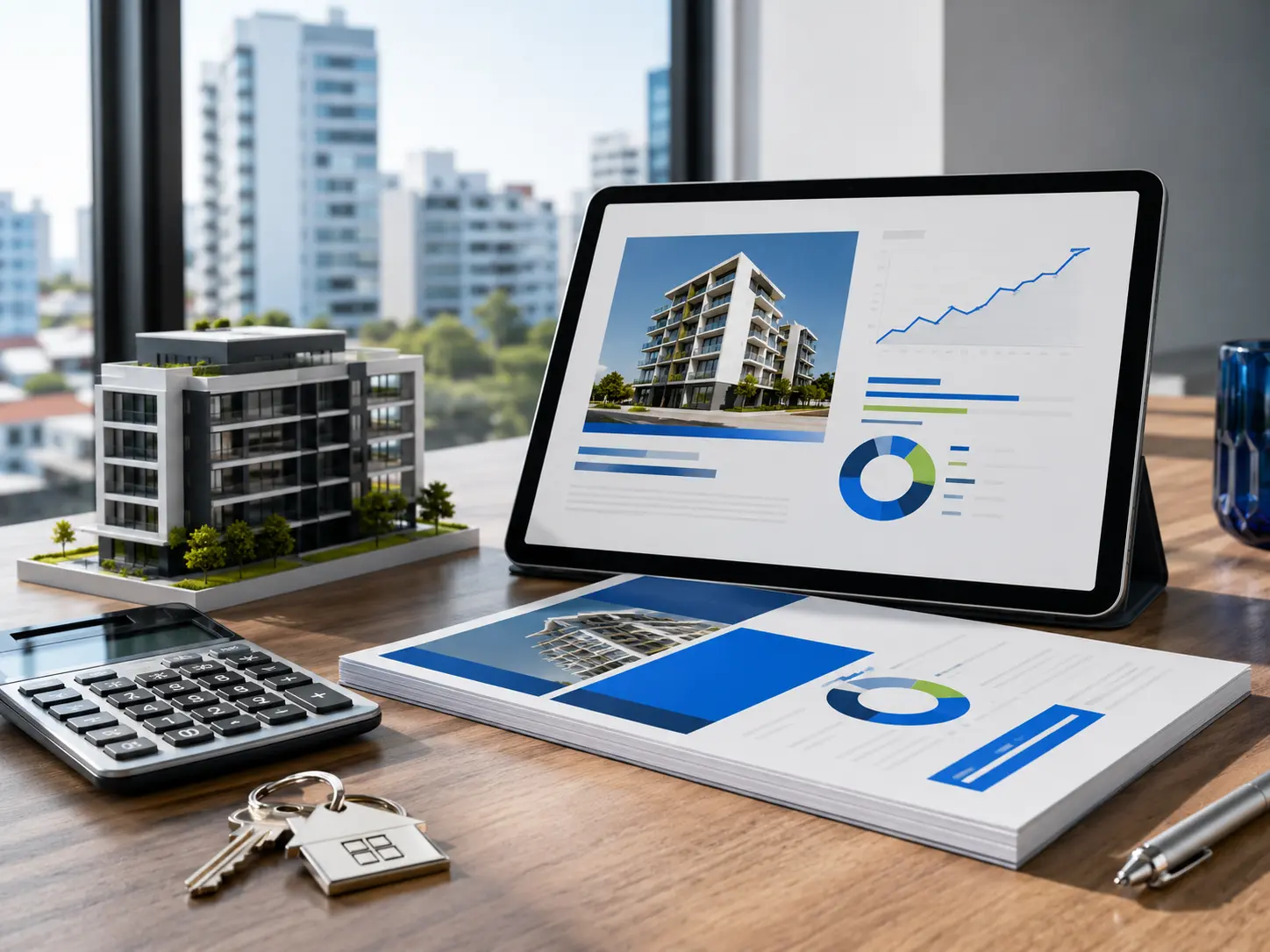 Presentación digital de un proyecto inmobiliario y sus indicadores