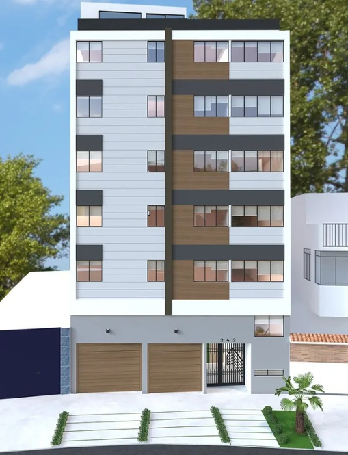 Proyecto La Floresta, fachada de edificio multifamiliar moderno
